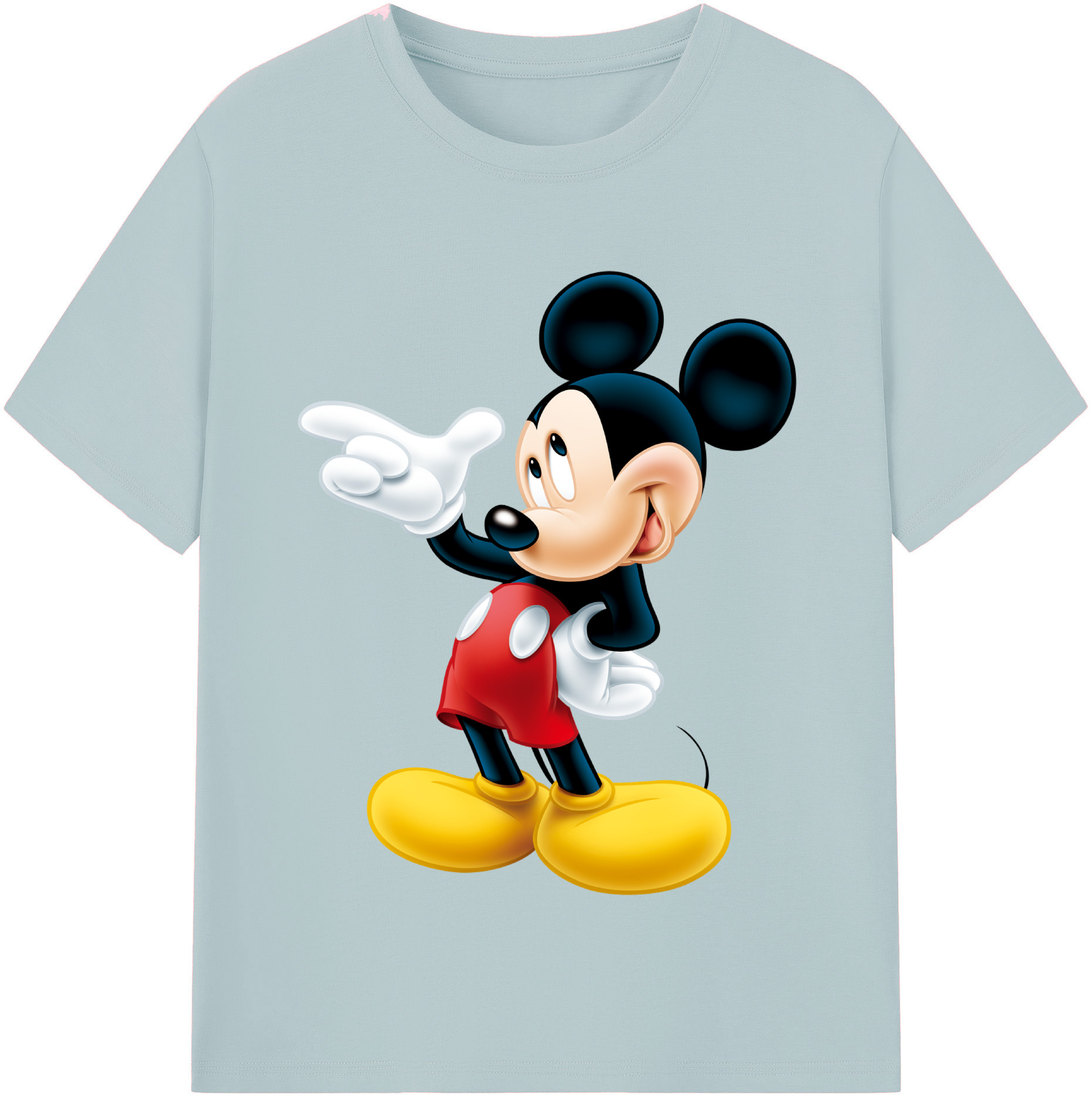 （画像用） ミッキーマウス Mickey Mouse 綿100％半袖Tシャツ（フロントプリント）